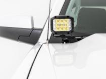 LED Ditch Light Kit 2in Black Pair Amber DRL Silverado/Sierra 1500 (14-18 &amp;amp; Classic) Rough Country