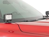 LED Light Kit Ditch Mount 2 Inch Black Pair Spot Toyota Tundra (22-26) Rough Country