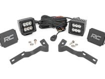LED Light Kit Ditch Mount 2 Inch Black Pair Spot Toyota Tacoma (16-23) Rough Country