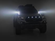 LED Light Kit Ditch Mount 2 Inch Black Pair Flood Toyota Tacoma (16-23) Rough Country