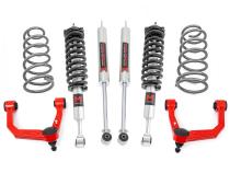 3 Inch Lift Kit Upper Control Arms RR Coils M1 Struts Red Toyota 4Runner (10-24) Rough Country