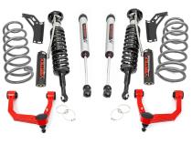 3 Inch Lift Kit Upper Control Arms RR Coils Vertex/V2 Struts Red Toyota 4Runner (10-24) Rough Country