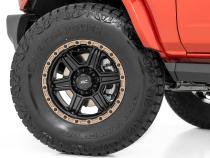 79 Series Wheel One-Piece Semi Gloss Black w/Bronze Ring 15x8 5x5.5 -19mm Rough Country