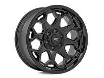 80 Series Wheel One-Piece Semi Gloss Black 20x9 8x180 0mm Rough Country