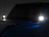 LED Light Kit Ditch Mount 2 Inch Spectrum Pair Spot Pattern Ford Bronco (21-25) Rough Country