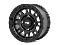 82 Series Wheel One-Piece Semi Gloss Black 14x7 4x137 +10mm Rough Country