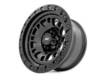 82 Series Wheel One-Piece Semi Gloss Black 17x9 5x5 -12mm Rough Country