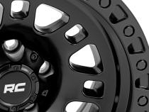 82 Series Wheel One-Piece Semi Gloss Black 17x9 5x5 -12mm Rough Country