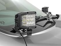 LED Light Kit Ditch Mount Black Series Round 3.5 Inch Amber DRL Ram 1500 (19-26) Rough Country