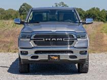 LED Light Kit Ditch Mount Black Series Round 3.5 Inch Amber DRL Ram 1500 (19-26) Rough Country
