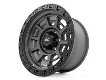 85 Series Wheel Simulated Beadlock Gunmetal Gray/Black 17x9 5x5.5 -0mm Rough Country