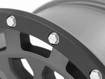 87 Series Wheel Simulated Beadlock Gray/Black 17x8.5 6x5.5 +0mm Rough Country