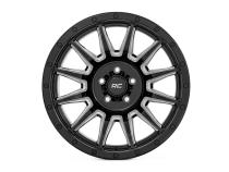 90 Series Wheel One-Piece Gloss Black w/machined spokes 20x10 8x170 -19mm Rough Country