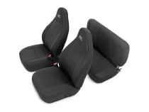 Jeep Neoprene Seat Cover Set Black 03-06 Wrangler TJ Rough Country