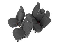 Jeep Neoprene Seat Cover Set Black 18-20 Wrangler JL Unlimited Rough Country