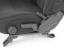 Jeep Neoprene Seat Cover Set Black 18-20 Wrangler JL Unlimited w/Rear Center Armrest Rough Country