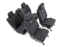 Toyota Neoprene Front and Rear Seat Covers 14-20 Tundra Crew Cab Rough Country