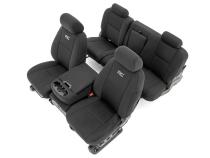 GM Neoprene Front and Rear Seat Covers Black (07-13 1500/11-13 2500) Rough Country