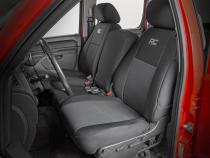 GM Neoprene Front and Rear Seat Covers Black (07-13 1500/11-13 2500) Rough Country