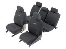 Seat Covers Gray FR &amp;amp; RR Crew Cab Toyota Tacoma 2WD/4WD (2005-2015) Rough Country