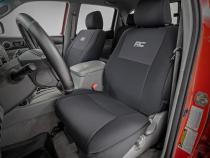 Seat Covers Gray FR &amp;amp; RR Crew Cab Toyota Tacoma 2WD/4WD (2005-2015) Rough Country