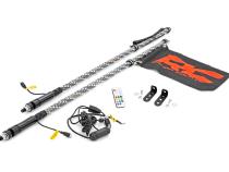 Polaris LED Whip Light Bed Mount Kit w/LED Whip Lights 12-20 Polaris RZR 170 EFI Rough Country
