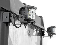 LED Light RR Cage Mount 2 Inch Chrome Pair Wide Angle Polaris Ranger 1000/Ranger XP 900/1000 Rough Country