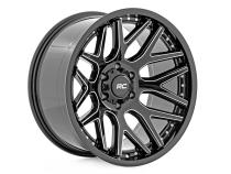 95 Series Wheel Machined One-Piece Gloss Black 22x10 6x5.5 -25mm Rough Country