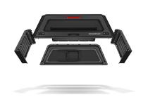 Gladiator Truck Bed Cap SmartCapEVOa Adventure Matte Black 20-26 Jeep Gladiator 5 Foot Short Bed SmartCap