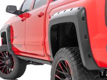 Pocket Fender Flares 6 Foot 7 Inch &amp;amp; 8 Foot Bed GXG Tungsten Chevy Silverado 1500 (14-18)/2500HD Rough Country