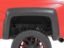Pocket Fender Flares 6 Foot 7 Inch &amp;amp; 8 Foot Bed GXG Tungsten Chevy Silverado 1500 (14-18)/2500HD Rough Country