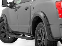 Pocket Fender Flares Crew QAK Glacier White W/O Emblem Nissan Titan (17-24) Rough Country