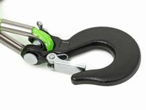 1/4 Inch Synthetic Rope 85 Feet Rated Up to 16,000 Lbs 3/8 Inch Includes Clevis Hook and Protective Sleeve UTV, ATV Green Rough Country