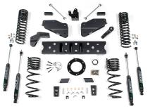 19-24 RAM 2500 5.5 Inch Radius Arm Bracket 4.5 Inch Rear Coil Gas 6-Bolt T-Case Nitro Shocks Zone Offroad