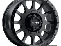 MR305 NV, 20x9, +18mm Offset, 8x170, 130.81mm Centerbore, Matte Black Gloss Black Lip, Method Race Wheels