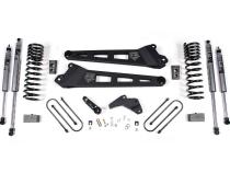 13-18 RAM 3500 4 Inch Replacement Radius Arm Lift Kit Gas 2 Inch Rear Block Fox Shocks Zone Offroad